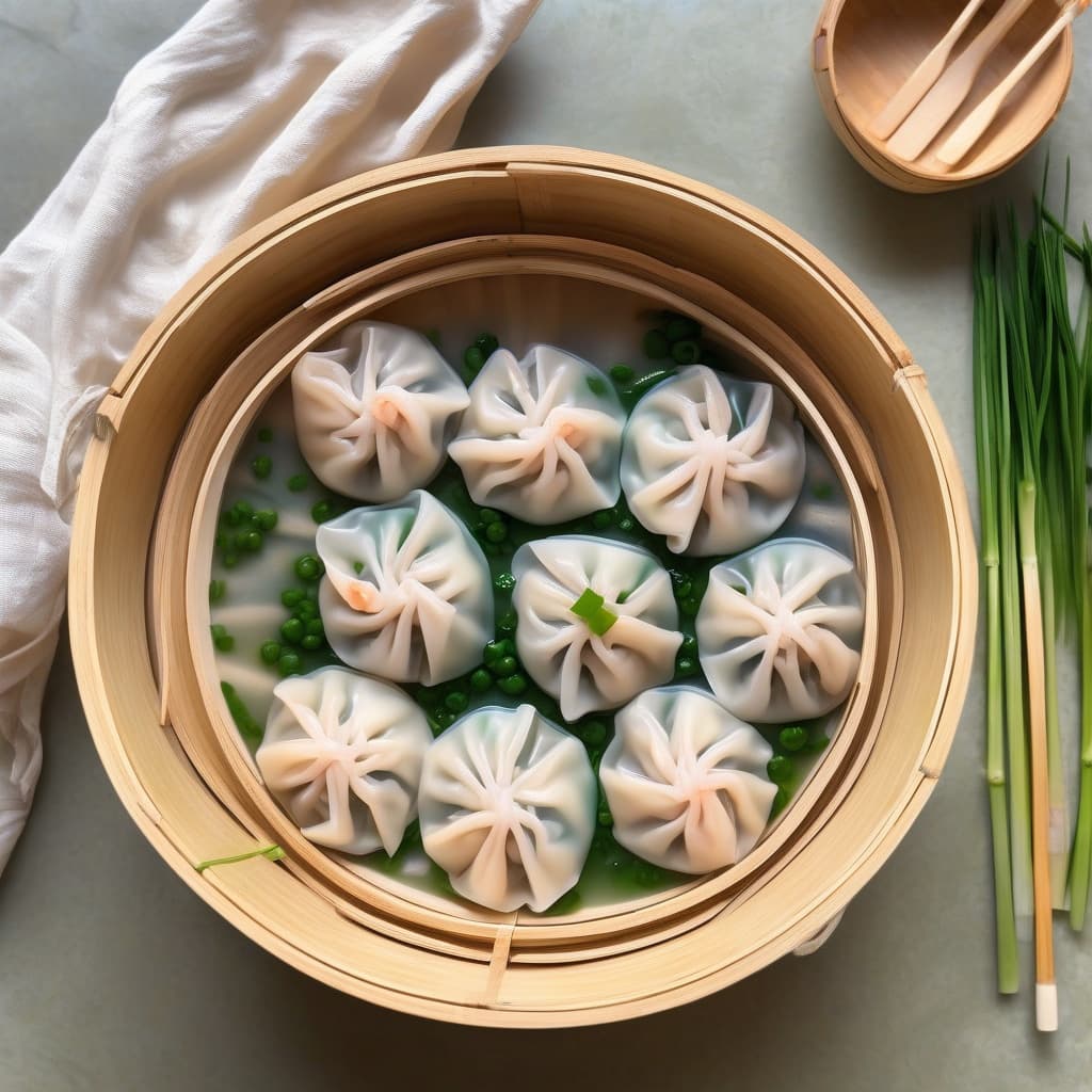 DS2. Steamed Shrimp Chive Dumpling (4 pcs)